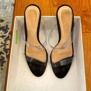 SCHUTZ Women's Ariella Clear Strap High-Heel Slide Sandals